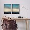 Stupell Industries Calm Tranquil Sea horizon 2 pc Framed Floater Canvas Wall Art Set Design by Suzanne Nicoll